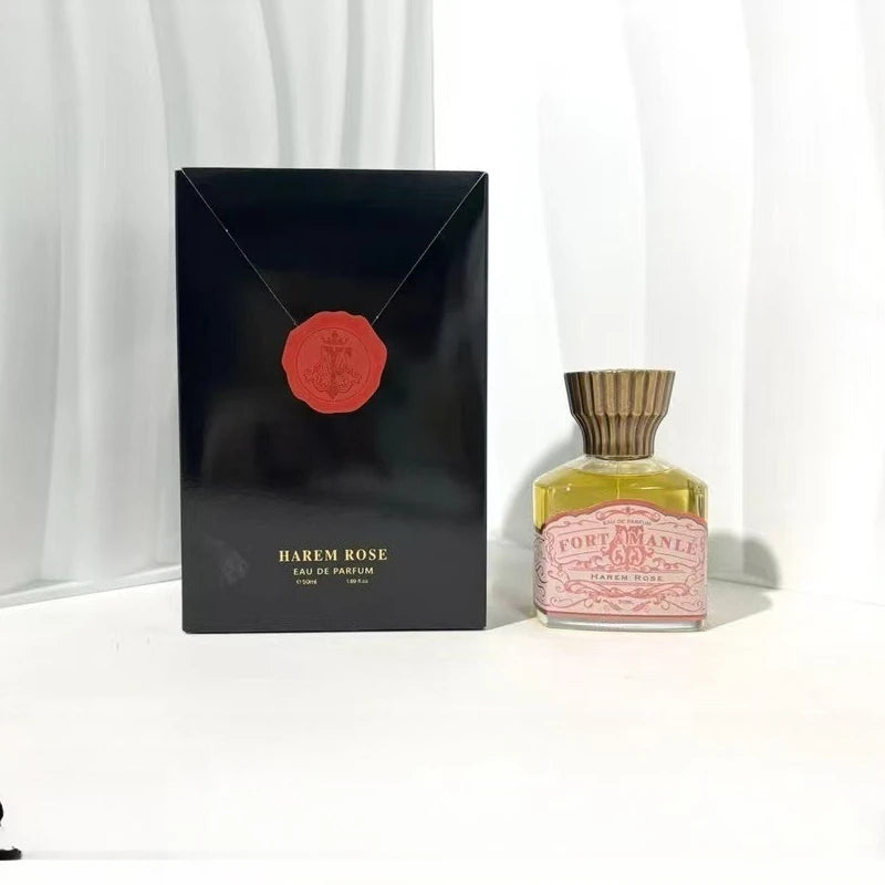 Long Lasting Perfume 50ml for Women Men Cognac Peach Rum Amber Fragrance Body Spray Oriental Woody Parfum Water Deodorant Scent