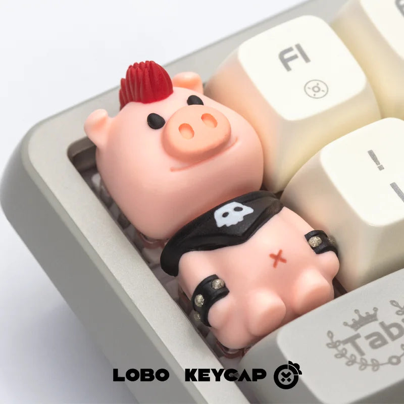 Animal Party Crocodile Up And Down Keys Personality Creative Keycap Beast Mechanical Keyboard Attachment Keycap Decor Esc Oem R4