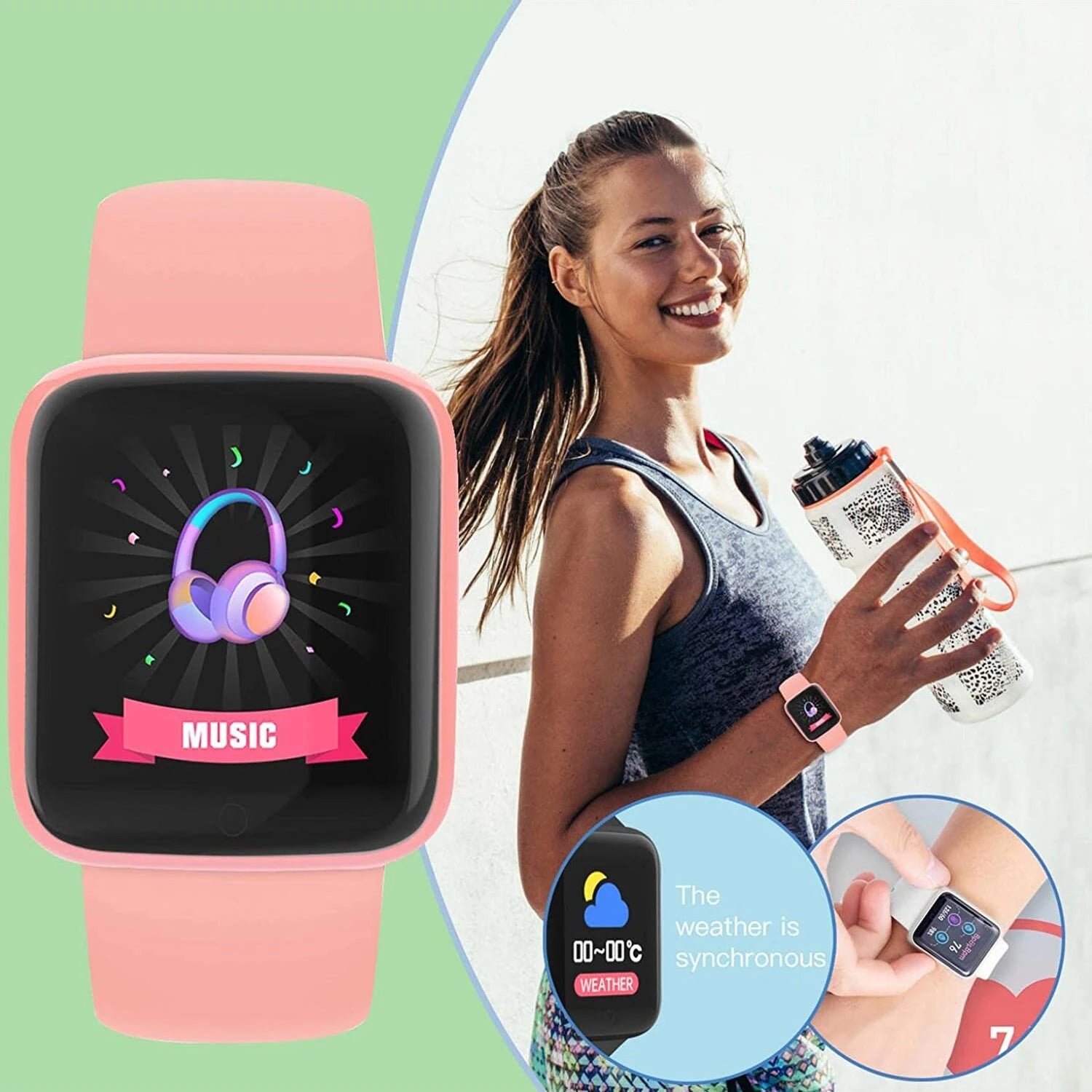 Slimhorlosie Vir Mans Vroue Polshorlosie Bluetooth Koppel Telefoon Musiekspeler Fiksheid Sport Armband Gesondheidsmonitor Digitale Horlosies