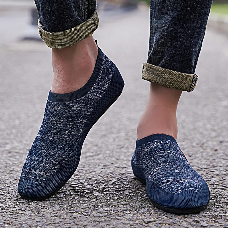 YRZL Mens Loafers Thin Bottom Mesh Summer Lightweight Driving Moccasins Slip on Casual Shoes for Men Comfortable Walking Shoes