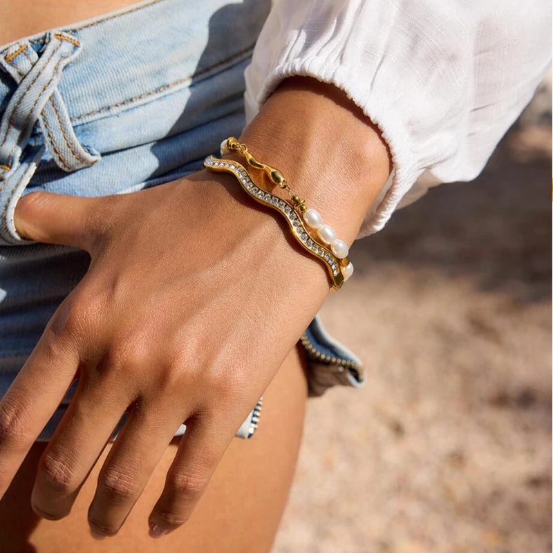 2026 Classic Snake Chain Bracelets Women Trend Gold Plated Stainless Steel Cuban Chain Bracelet Trendy Female Gifts Jewelry