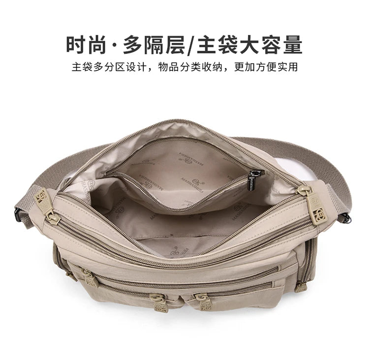 Nylon Crossbody Bag For Women Large Capacity Shoulder Bag Multi-pocket Female Bag Shopping Travel Lady Handbag Leisure Purse sac