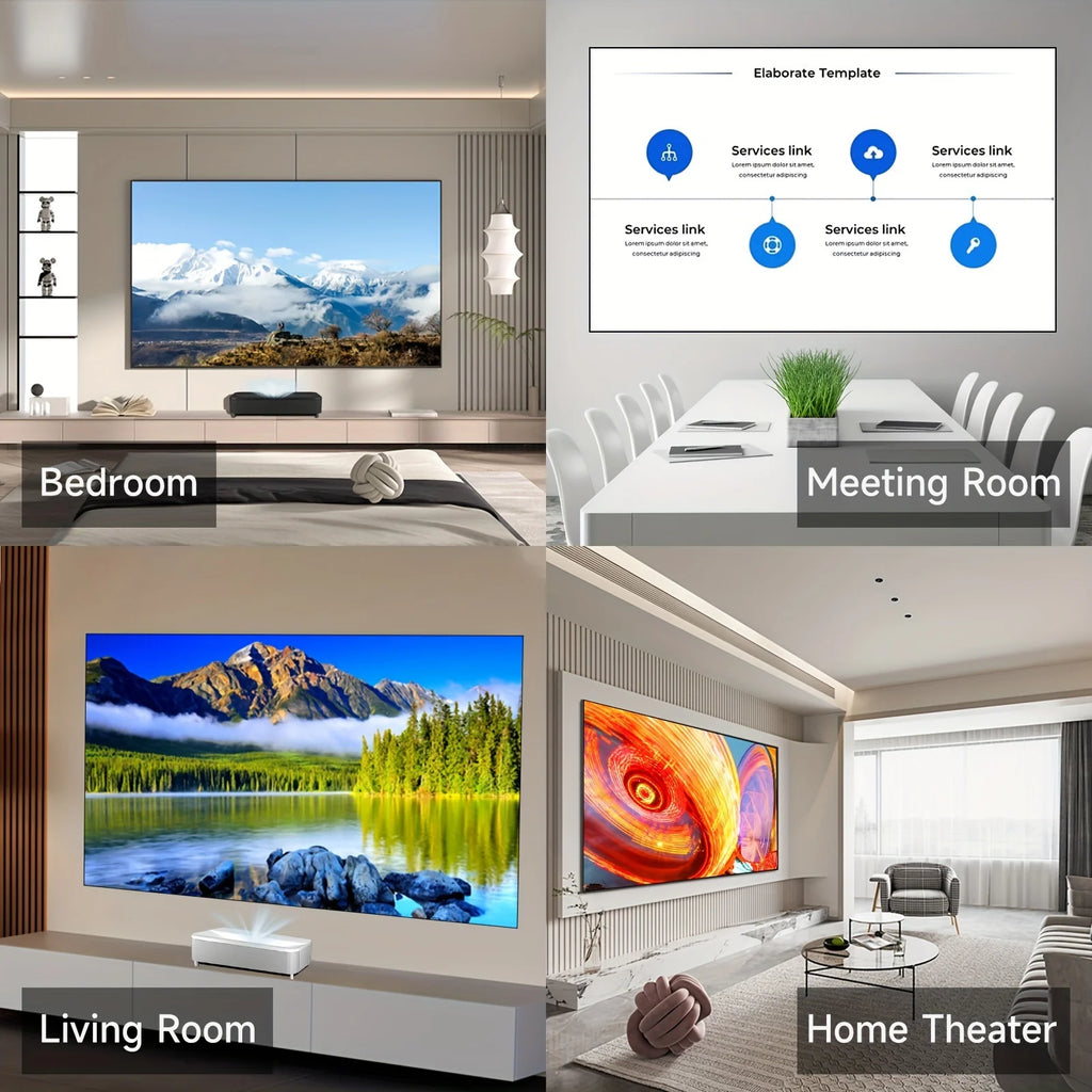 Portable Projector Screen 16:9 Foldable Projection Screens Home Cinema House Indoor Outdoor Theater 4K HD 1080P Anti Light Flat