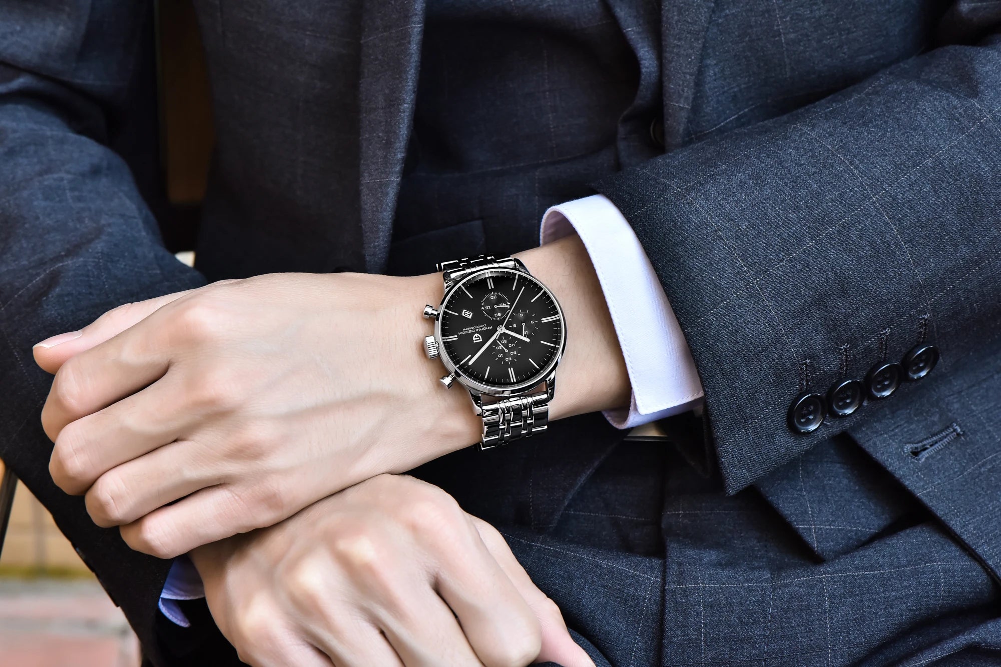 2025 New PAGANI DESIGN Business Men's Quartz Watch 46mm Brand Stainless Steel Waterproof Automatic Chronometer Relogo Masculino