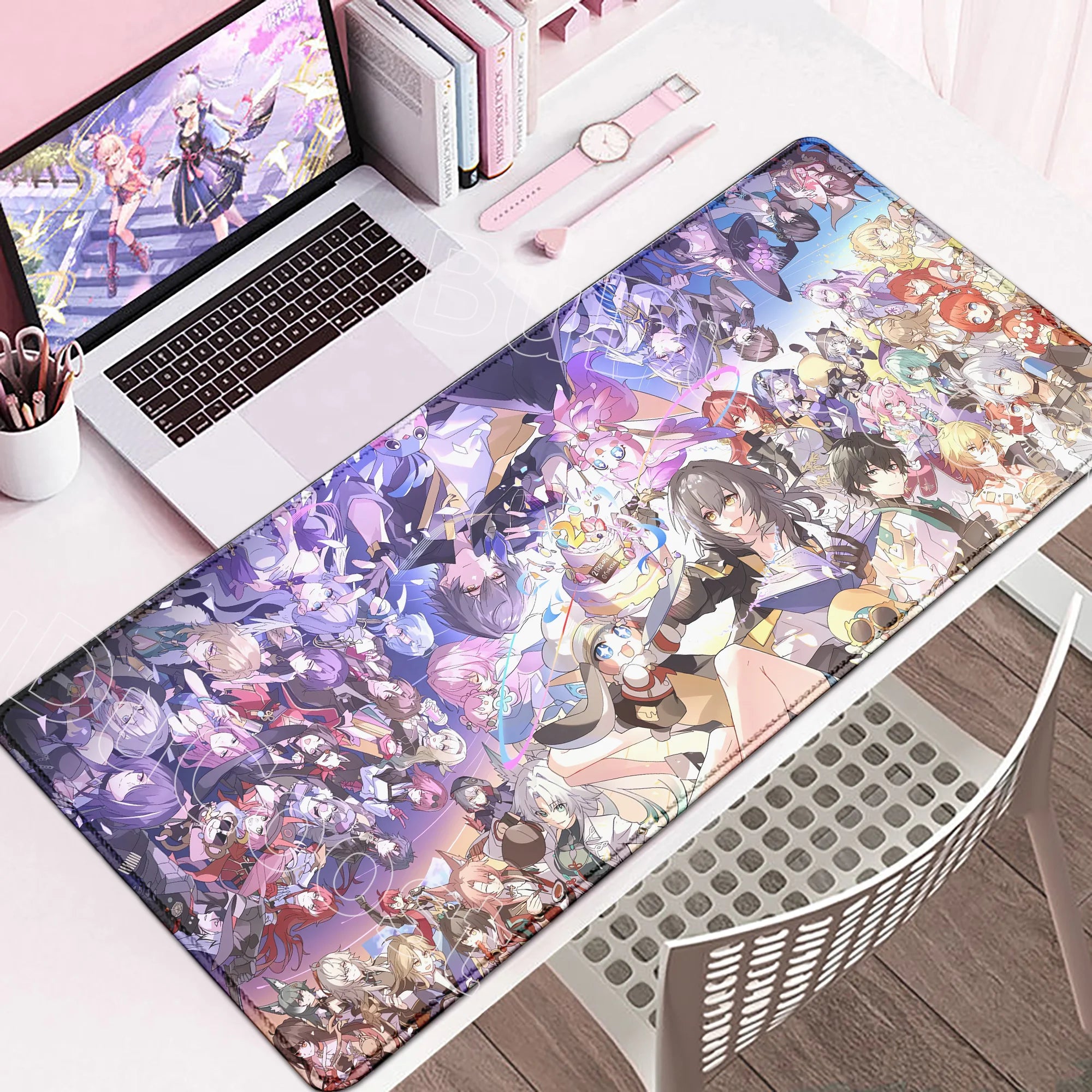 Large Rubber Keyboard Mats Honkai Star Rail Cyrene Castorice Lock Edge Mousepad Chrysos Heir Mouse Pad Game Computer Accessories