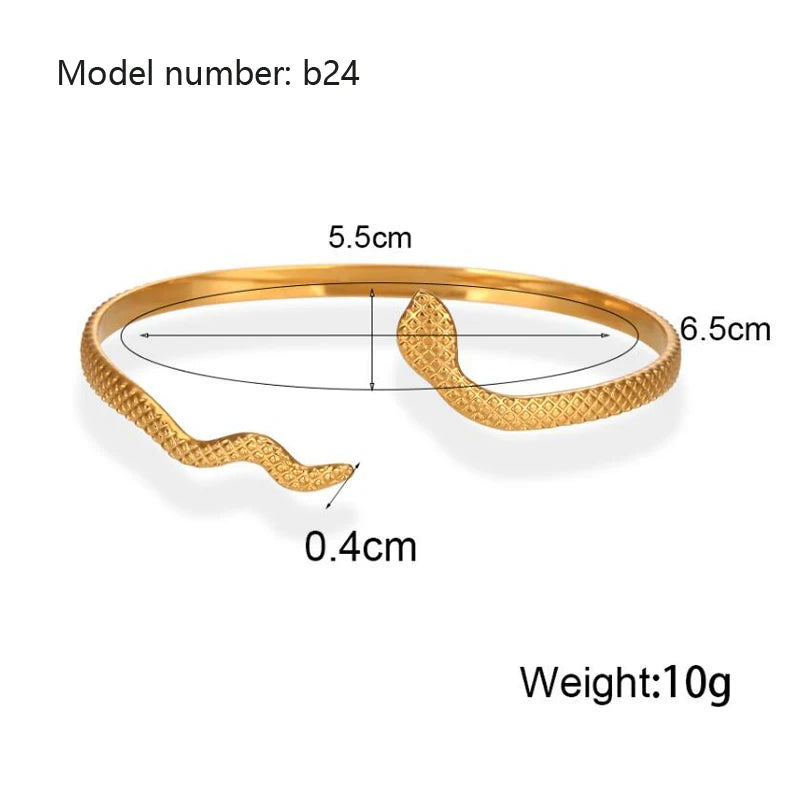 2026 Classic Snake Chain Bracelets Women Trend Gold Plated Stainless Steel Cuban Chain Bracelet Trendy Female Gifts Jewelry