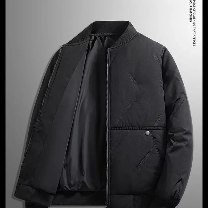 New autumn and winter baseball collar, men's fashionable and versatile cotton jacket, outer warm cotton jacket, baseball jacket,