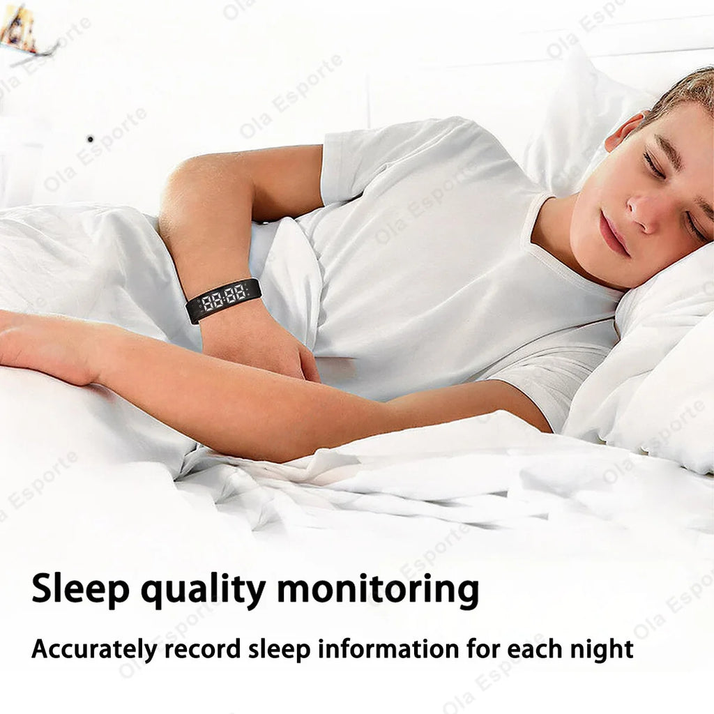 Smart Bracelet Fitness Tracker Step Counter & Sleep Monitor Activity Tracker Pedometer Calorie Counter Alarms Men Women 55020FUD