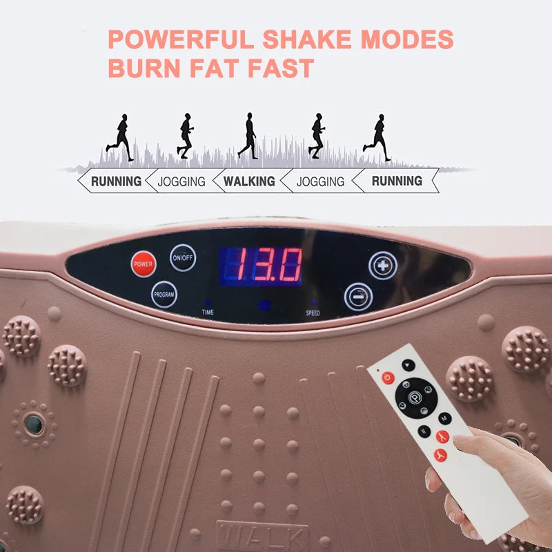 Home Fitness Vibration Plate Machine - Fat Burner Slimming Device for Lazy Weight Loss | Ultimate Oscillating Workout Platform