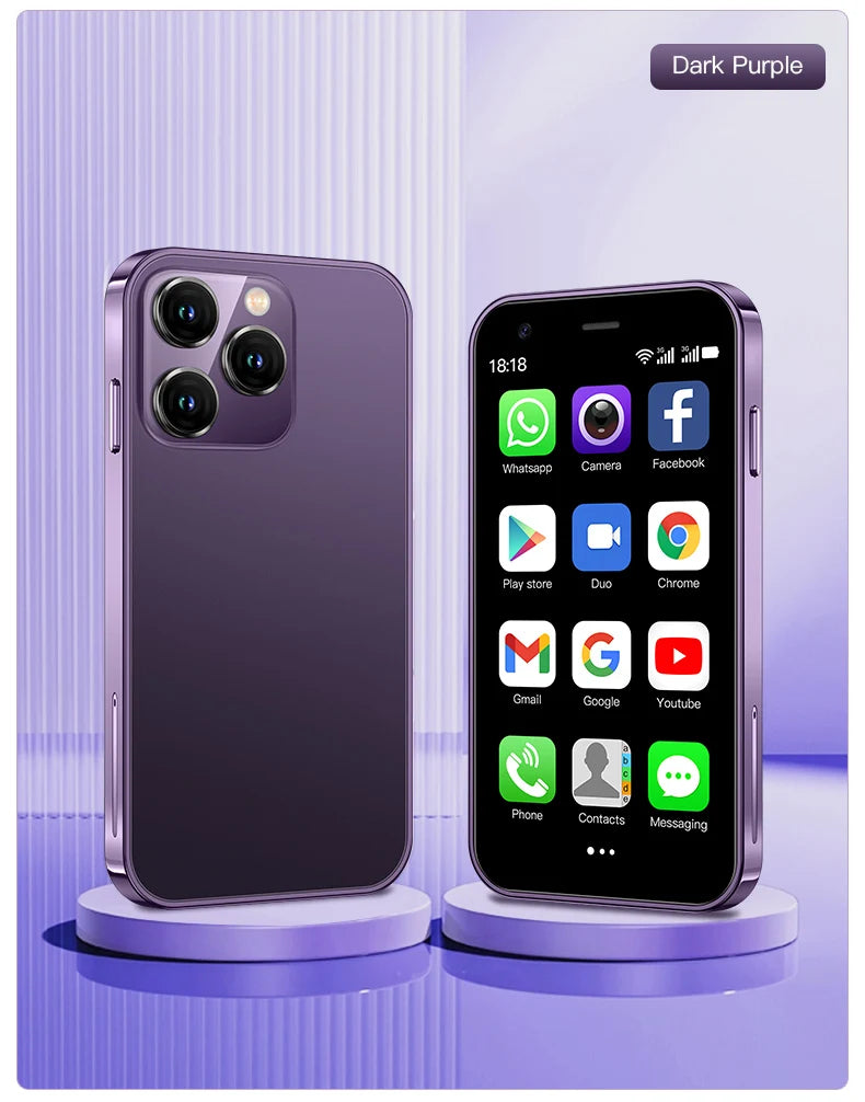 SERVO Mini Smartphone 3.0" Display 2GB+16GB 3G WCDMA Facial Recognition WiFi GPS Play Store Android Smart Phone Dual SIM Standby