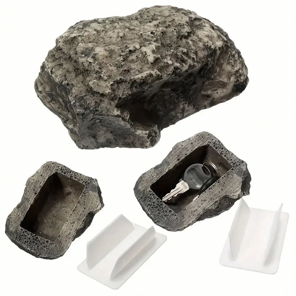 Garden Stone Hide a Spare Key Fake Rock Camouflage Stone Diversion Looks Like Real Stone Safe for Outdoor Yard, Geocaching