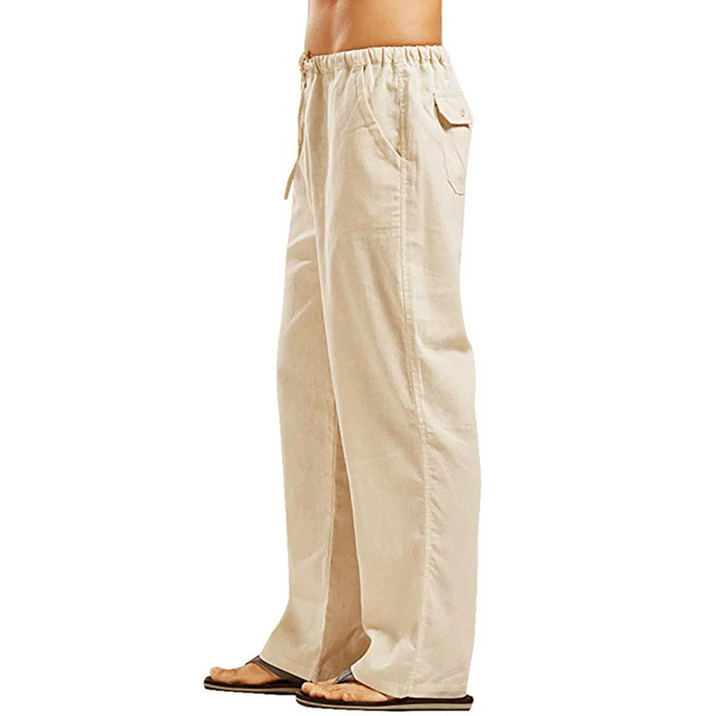 Men's Pants Loose Cool Casual Long Pants Elastic Waist Long Pant Casual Large Size Streetwear Lightweight Trousers