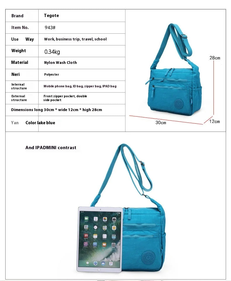 TEGAOTE Nylon Women Messenger Bags Small Purse Shoulder Bag Female Crossbody Bags Handbags High Quality Bolsa Tote