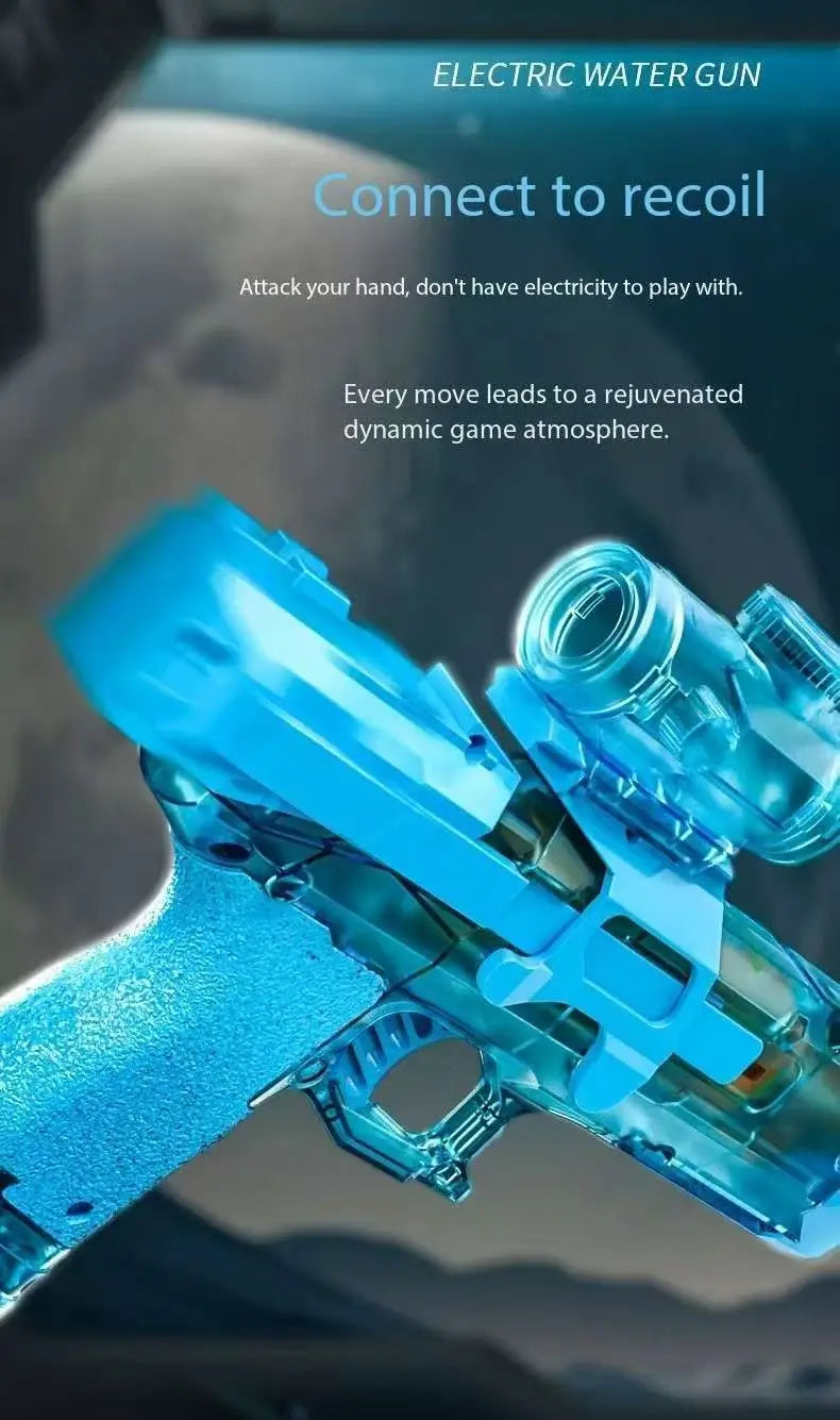 Electric Gatling LED Light Water Gun High-Speed Continuous Burst Rotating Summer Outdoor Beach Pool Party shooting Toy Gift