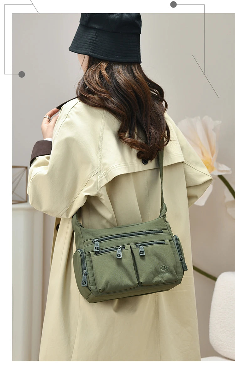 Nylon Crossbody Bag For Women Large Capacity Shoulder Bag Multi-pocket Female Bag Shopping Travel Lady Handbag Leisure Purse sac
