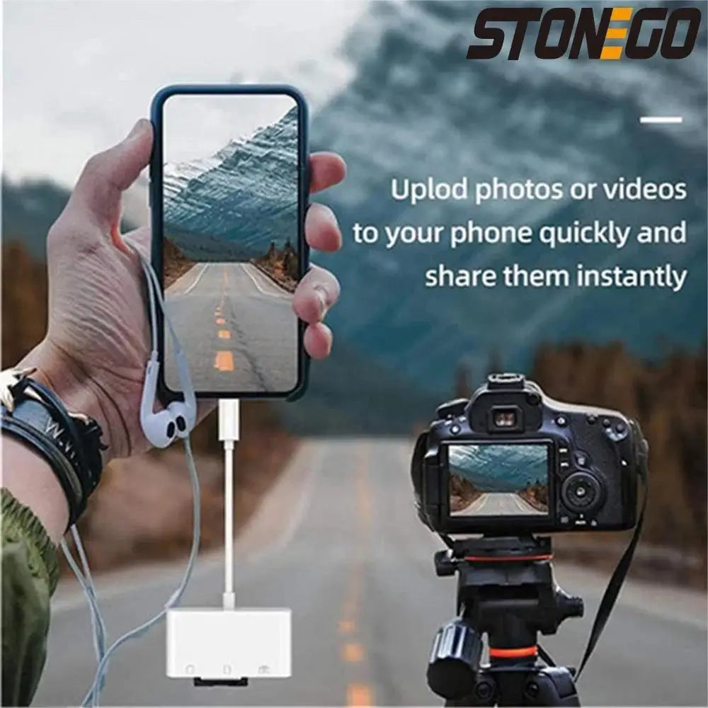 3-in-1 Lightning TypeC To SD & TF Card USB Camera AdapterFor iPhone iPad Card Reader USB Dongle for USB Flash Plug Play