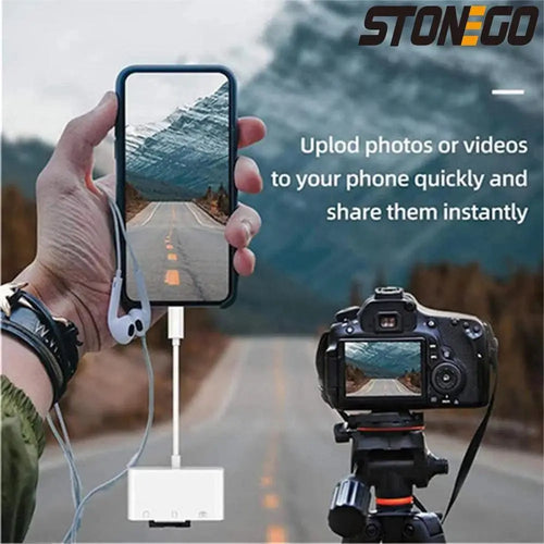 3-in-1 Lightning TypeC To SD & TF Card USB Camera AdapterFor iPhone iPad Card Reader USB Dongle for USB Flash Plug Play