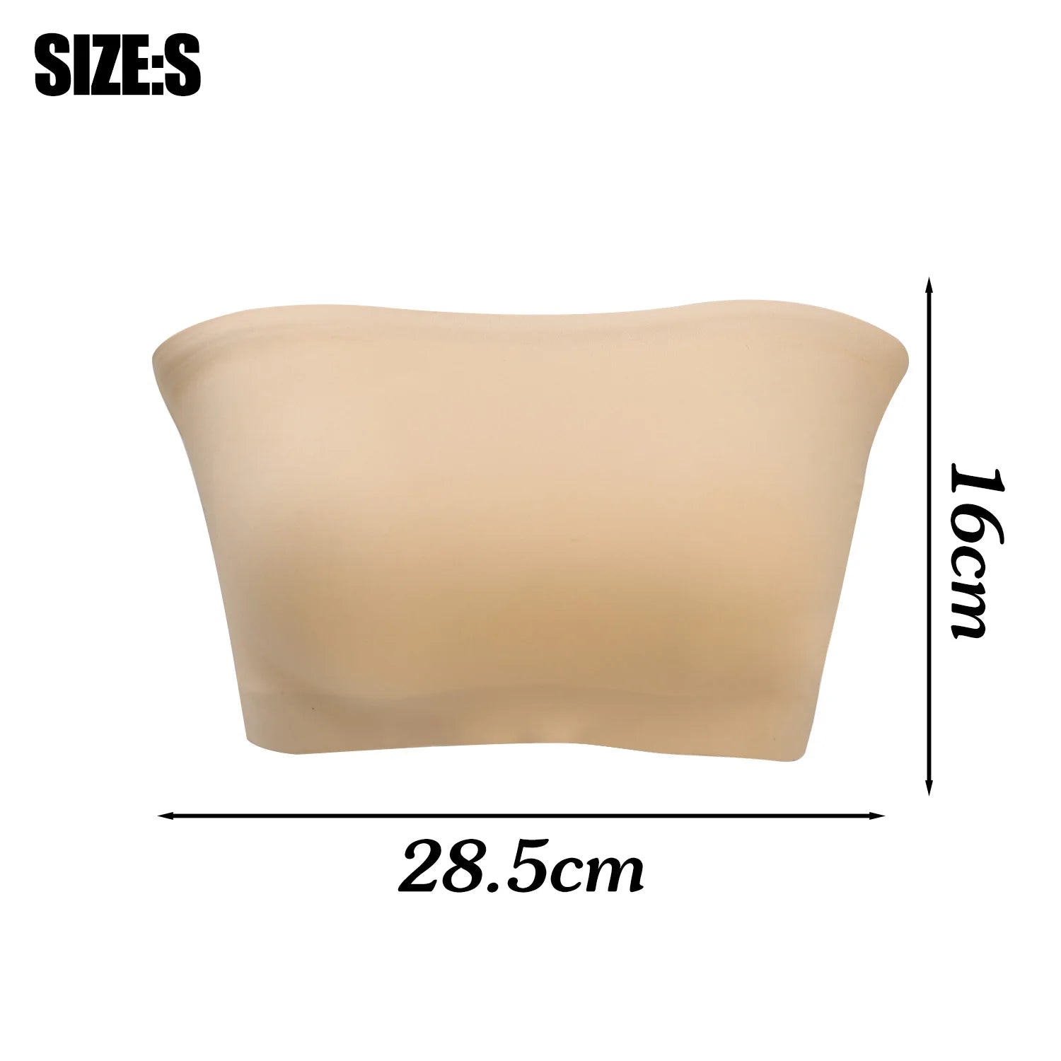 2025 Fashion Women Tube Tops Strapless Bra Black Skin Chest Wrap Bandeau Unlined Seamless Breathable Comfortable Underwear Tops