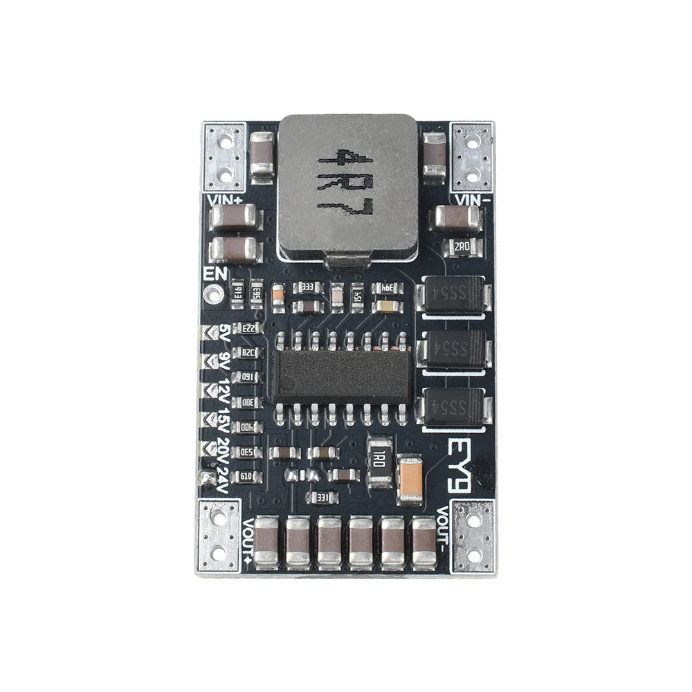 DC-DC 5-15V to 5V/9V/12V/24V Fixed Voltage Output Boost Power Module 5A High-Power Lithium Battery Boost Module