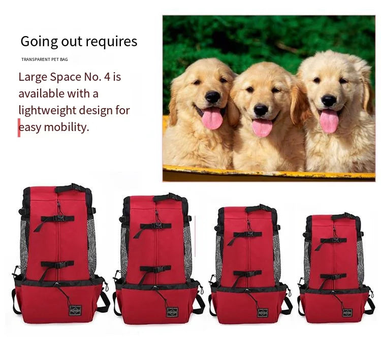 Rugpakstyltoerusting om items te dra tydens reis of terwyl bestuur, spesiaal ontwerp vir Samojeedhonde en Beaglehonde