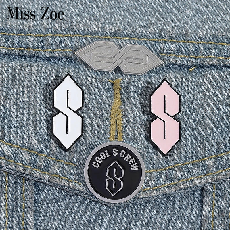 Creative Cool S Crew Enamel Pins Custom Symbol Logo Brooches Lapel Badges Clothes Funny Jewelry Gift for Friends