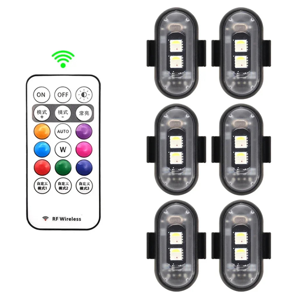 RGB Led Scooter Flitsligte Fiets LED Flitsposisie Draadlose Lig Vliegtuig Helikopter Waarskuwingsligte Toebehore