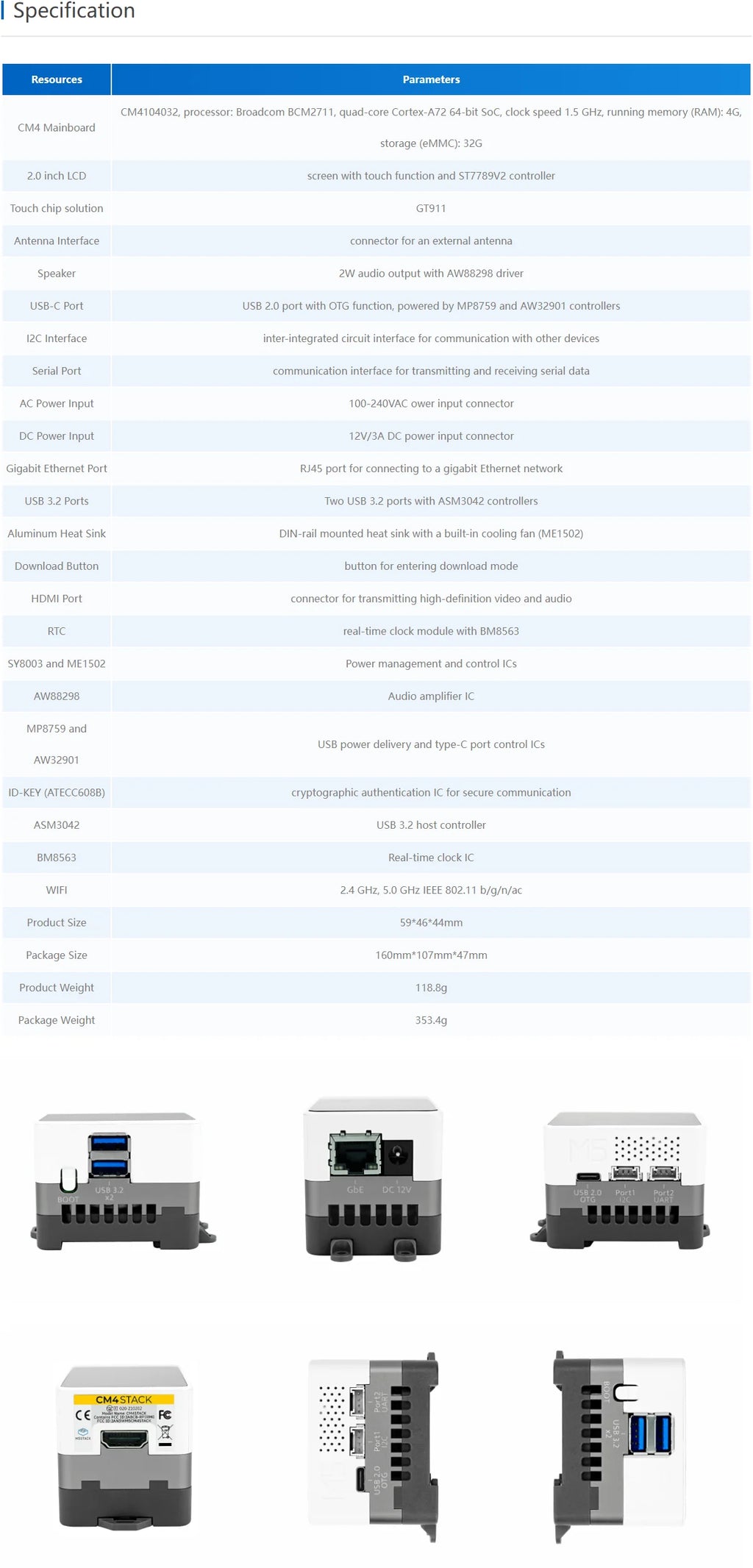 M5Stack CM4Stack Development Kit (CM4104032) Powered By Raspberry Pi