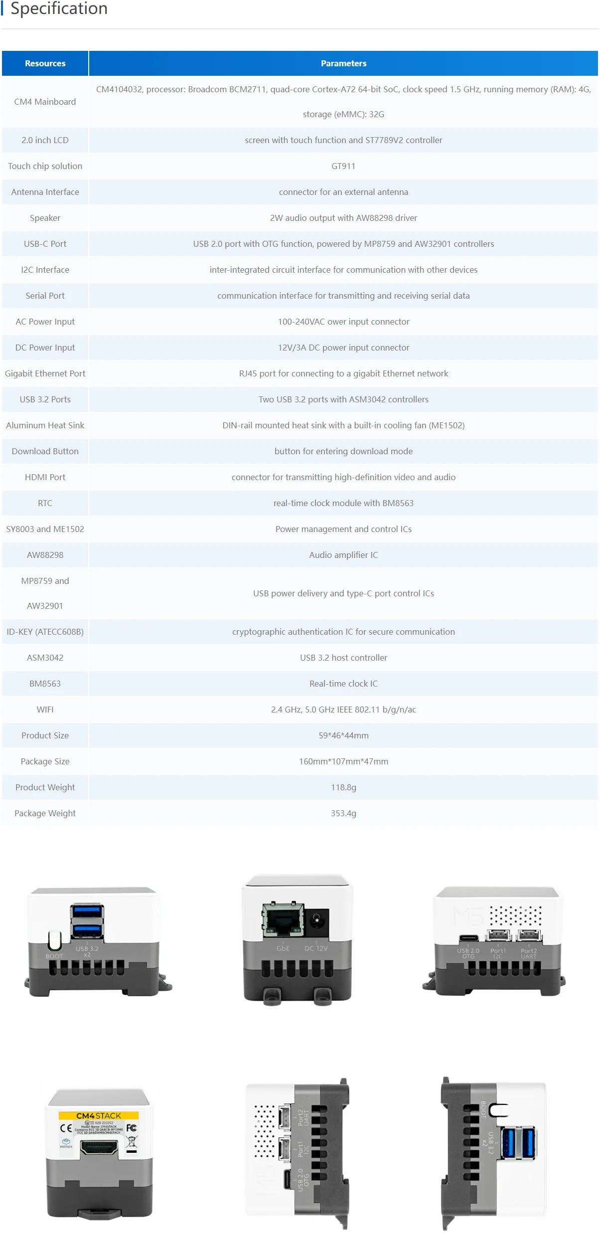 M5Stack CM4Stack Development Kit (CM4104032) Powered By Raspberry Pi