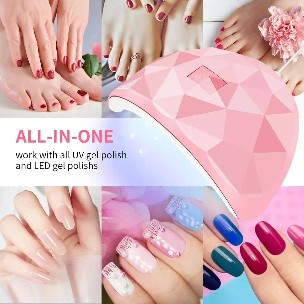 54W UV LED Nail Lamp - Sunlight Quick-Dry Nail Tool, Professional Fingernail & Toenail Art Salon Equipment