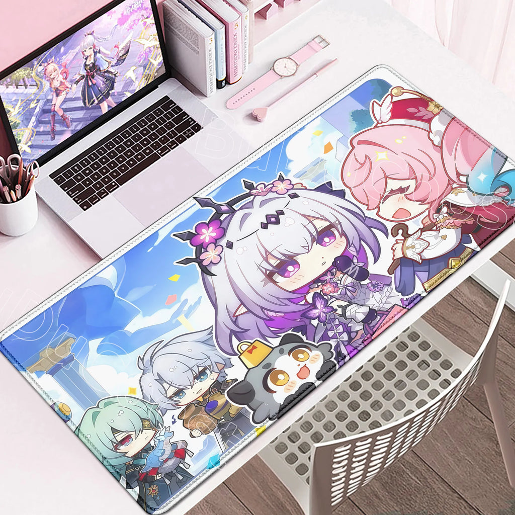 Large Rubber Keyboard Mats Honkai Star Rail Cyrene Castorice Lock Edge Mousepad Chrysos Heir Mouse Pad Game Computer Accessories