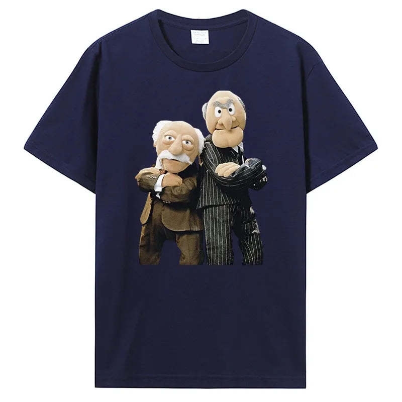 Statler And Waldorf Black T-Shirt Clothing Fashion 100% Cotton Good Quality Brand Cotton Shirt Style Cool Shirts