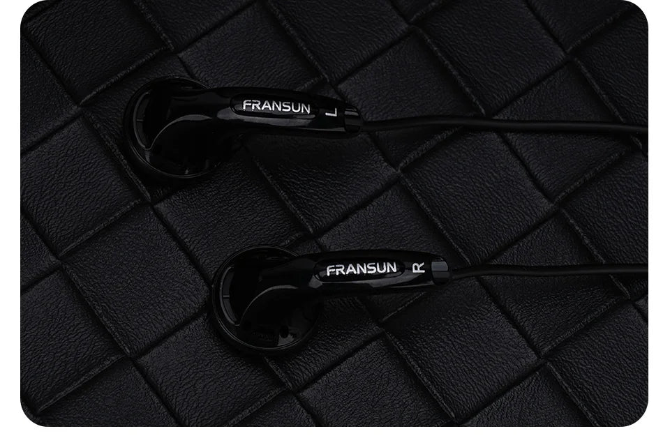 Fransun 1st Gen Flat-Head Earphones 15.4mm Dynamic Driver Earbuds 15.4mm Dynamic HiFi Sound Tears-of-Regret Headphones With Mic