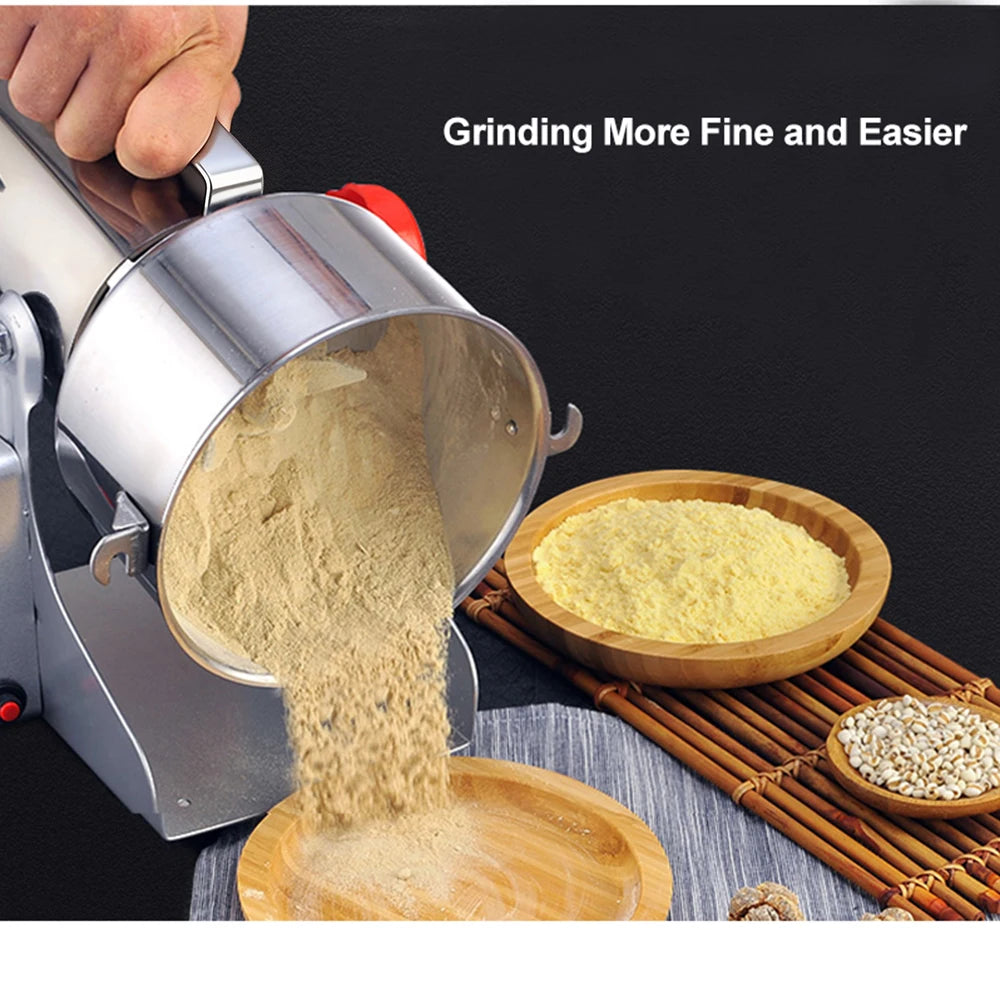 BioloMix Trockenfutter-Mühle 800g 700g - Getreide-, Gewürz-, Kräuter-, Müsli-, Kaffeemühle zum Zerkleinern von Mehl und Pulver
