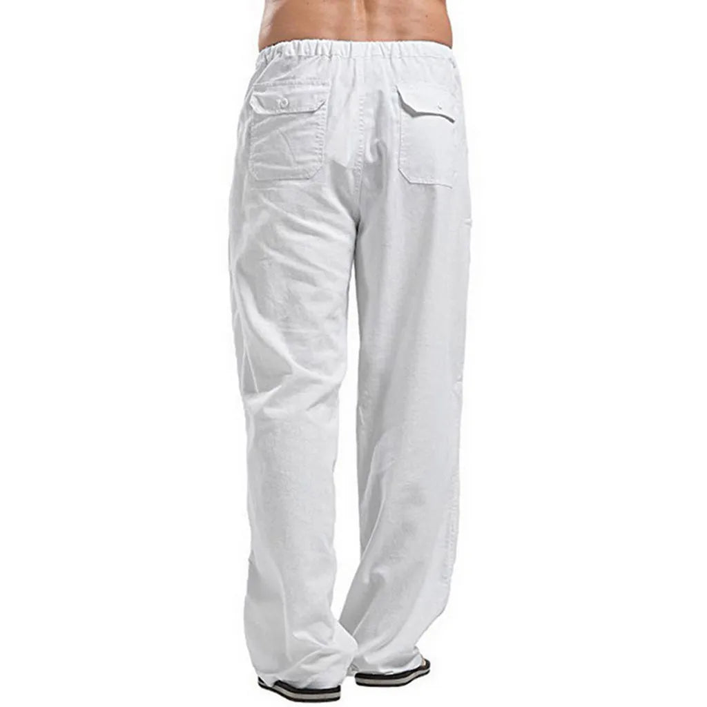 Men's Pants Loose Cool Casual Long Pants Elastic Waist Long Pant Casual Large Size Streetwear Lightweight Trousers