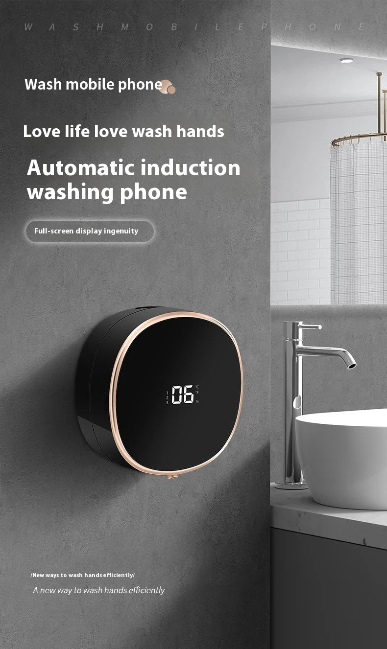 Automatic Rechargeable Electric Wall Mount Auto Dish Liquid Soap Dispenser Sensor Foaming Smart Touchless for Kitchen Bathroom