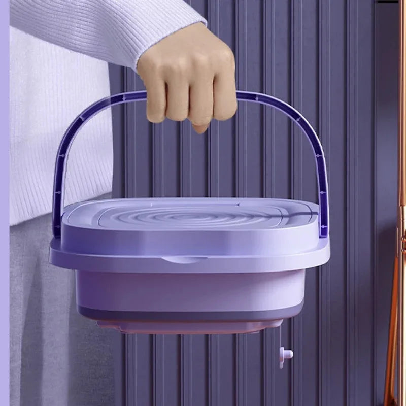 Portable New Small Foldable Washing Machine with Spin Dryer For Socks Underwear Panties Washer Household Mini Washing Machine