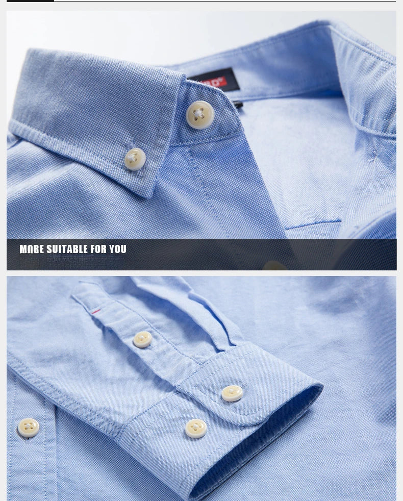 New in shirt plus size 8xL long-sleeve 100%cotton shirts for men slim fit formal plain shirt soft white black office clothes