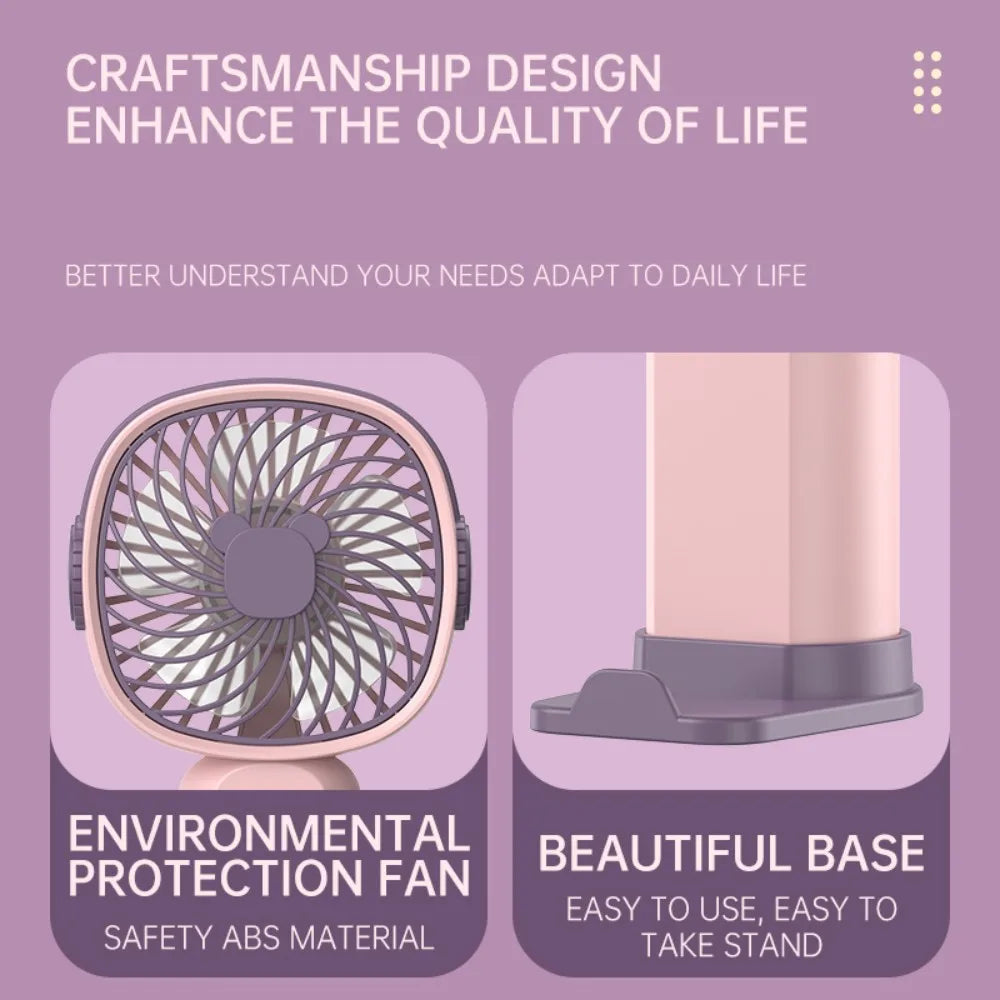 Mini USB Handheld Fan Multi-Functional Desktop With Stand Eectric Fan Students Outdoor Portable Portable Small Fan