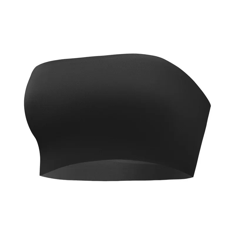 Women Tube Strapless Bra Chest Wrap Bandeau Unlined Seamless Breathable Comfortable Anti-skidding Ice Silk Bra Underwear Tops