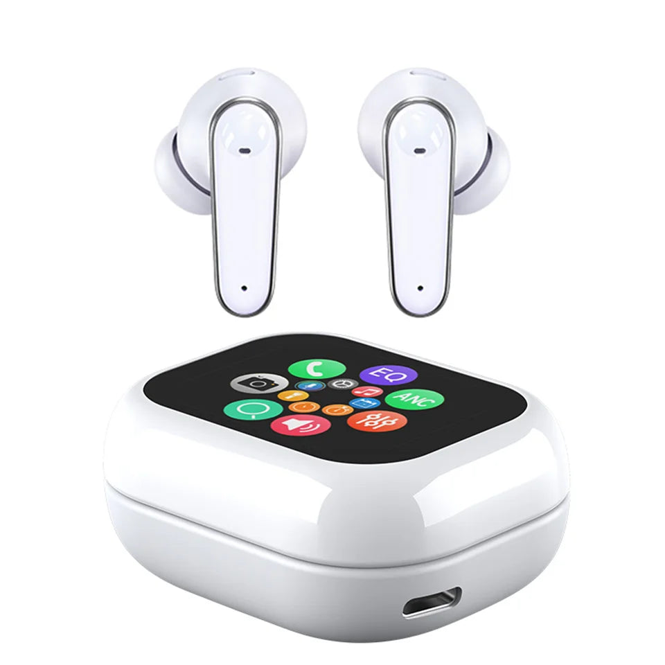 Smart Touch Screen Headphones 144 Languages Real Time Translation Bluetooth Earphone 6 Mic ANC ENC Cancelling Wireless Earbuds