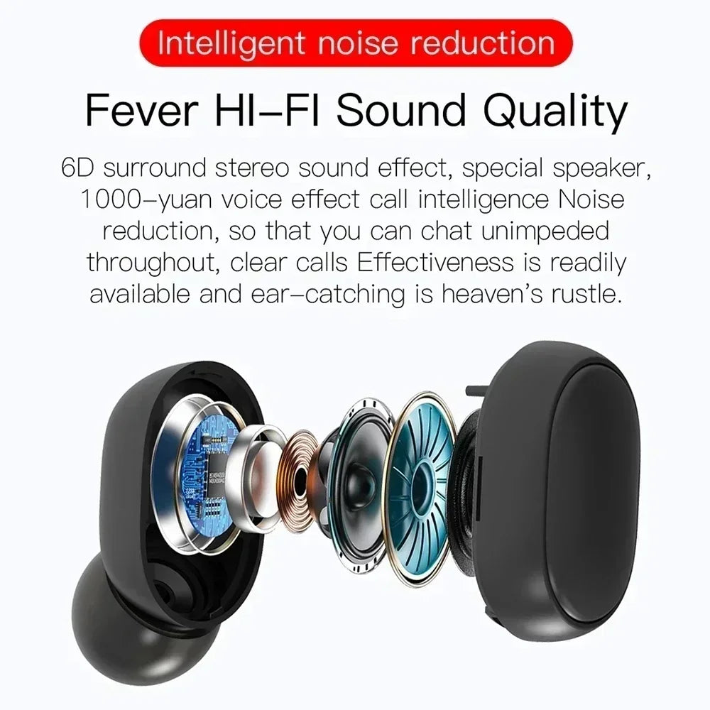 E6S Draadlose Bluetooth-oorfone TWS Bluetooth-koptelefoon Draadlose oordopjes Geraasdempende oorfone met mikrofoonhoofstukke