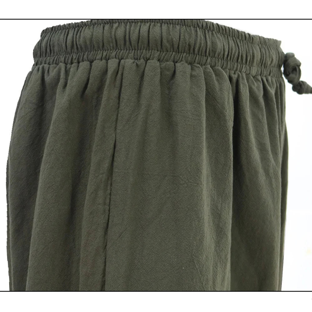 Pirate Pant Viking Costume for Men Renaissance Medieval Pants Drawstring Shorts Halloween Costume Adult Cosplay