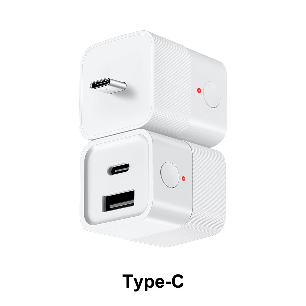 Smart USB Adapter Switch Zigbee 3.0  2 in 1 Mini USB Type-C Power Adaptor Plug Works with Home Assistant Zigbee2MQTT ZHA