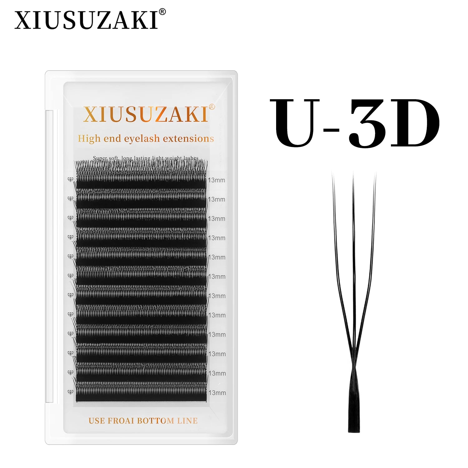XIUSUZAKI  U-Shaped YY 3D 4D 5D W Eyelash Extensions New Style U/W Lashes Extension Mink Premade Volume Fans False Eyelashes