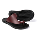 Sommersandalen Hochwertige Leder Herren Zehenfreie Hausschuhe Herrenschuhe Slipper Freizeitschuhe Outdoor Herren Slides Bequeme Strandsandalen