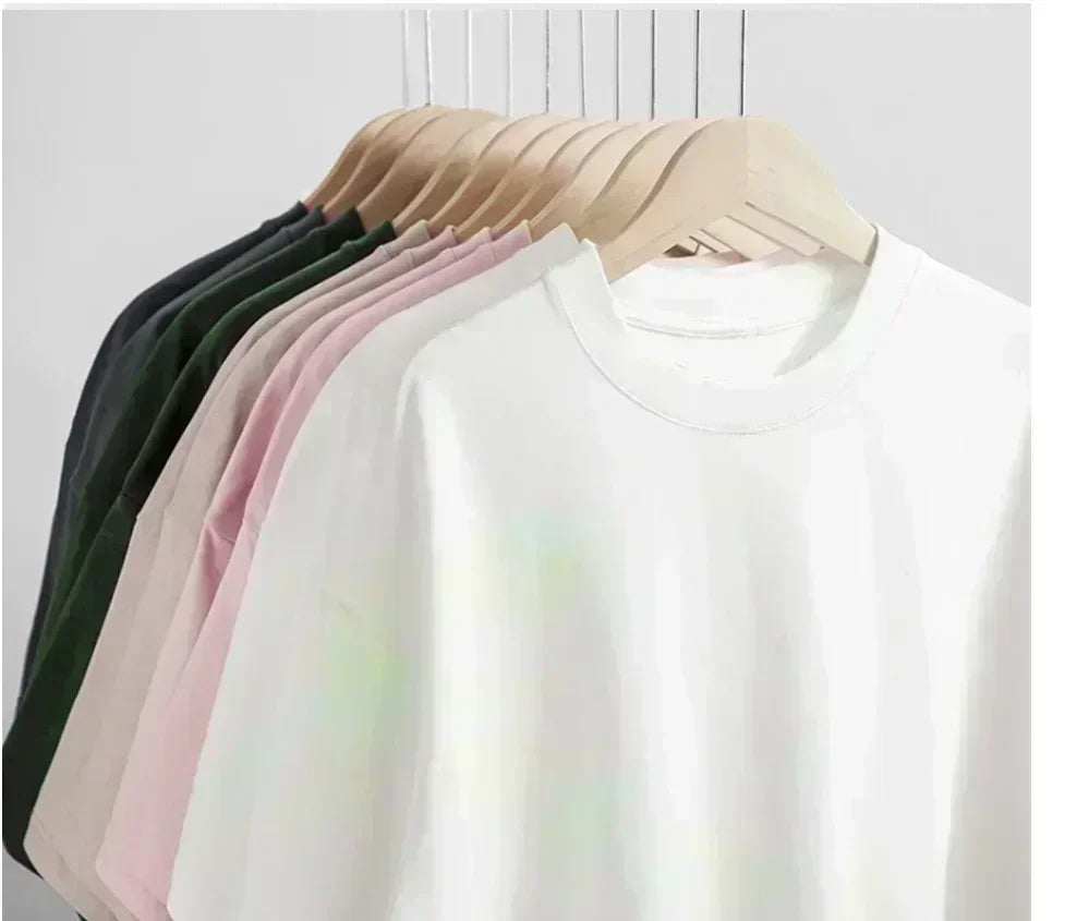 new style Fashionable Bestseller - Loose-Fitting Round-Neck Summer Cotton T-Shirt for Men and Women, Stylish and Breathable Top