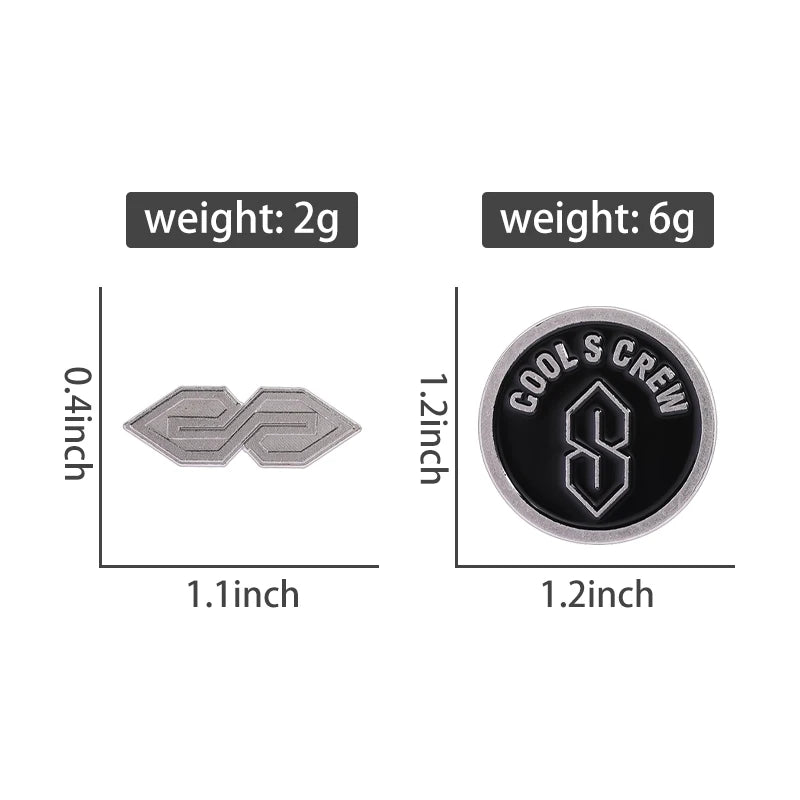 Creative Cool S Crew Enamel Pins Custom Symbol Logo Brooches Lapel Badges Clothes Funny Jewelry Gift for Friends