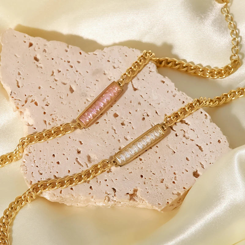 2026 Classic Snake Chain Bracelets Women Trend Gold Plated Stainless Steel Cuban Chain Bracelet Trendy Female Gifts Jewelry