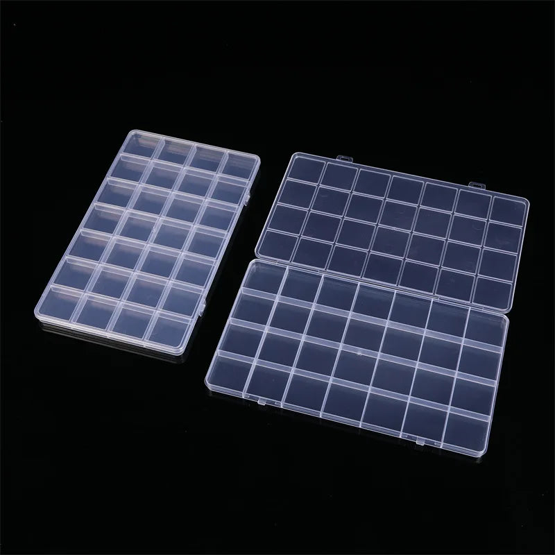 28-Compartment Plastic Organizer Box for Small Items Jewelry Beads Hardware Accessories Separation Tray Storage Container