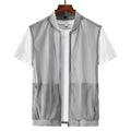 Summer Men Mesh Hollow Waistcoat Breathable Outdoor Sports Coat High-Quality Design Leisure Vest Men